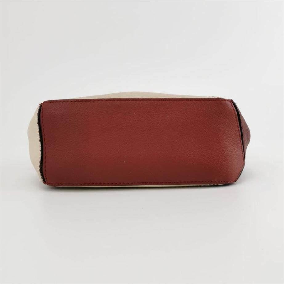 Women's Loewe Puzzle Mini Multicolor Burgundy Calfskin Leather Crossbody Bag