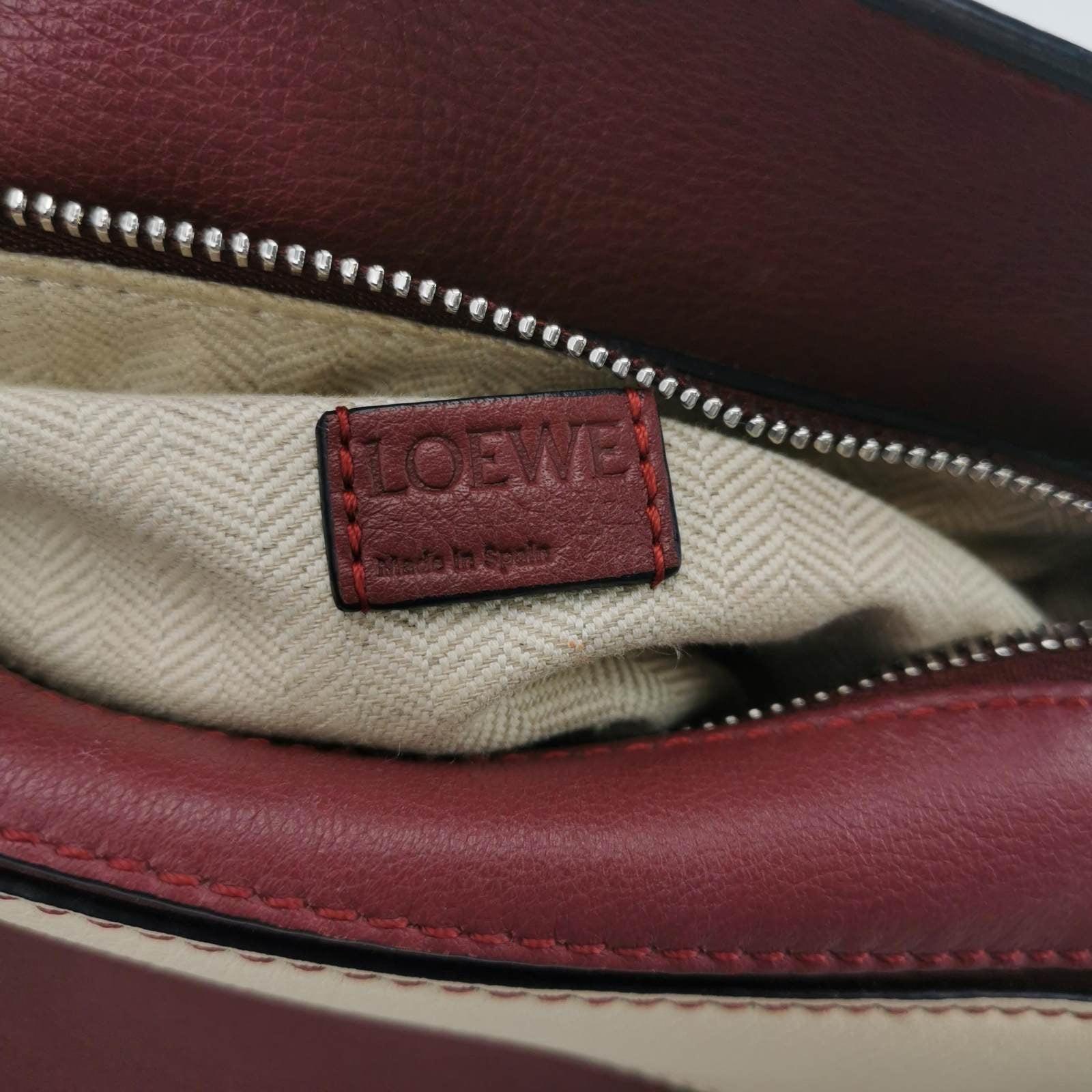 Loewe Puzzle Mini Multicolor Burgundy Calfskin Leather Crossbody Bag 2