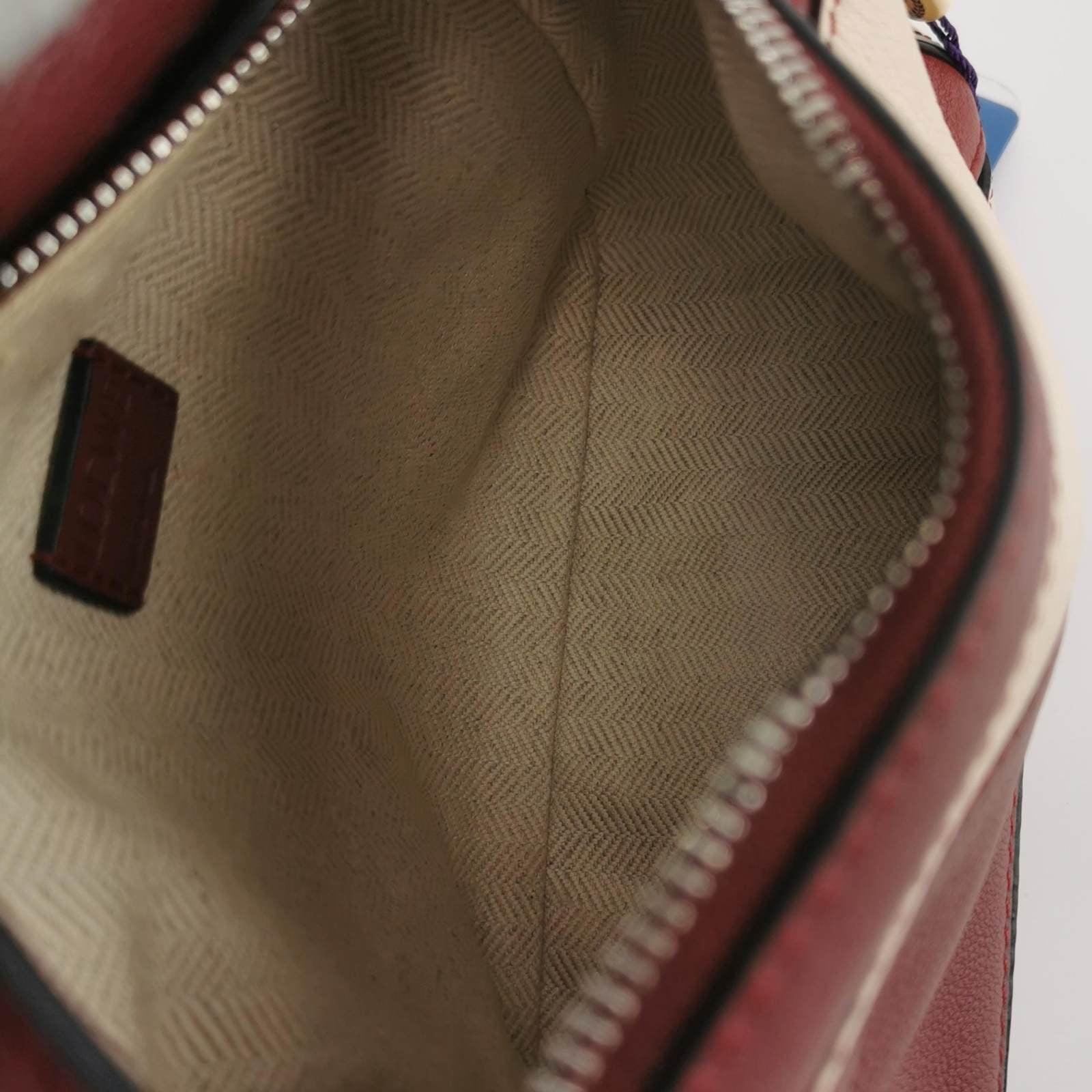 Loewe Puzzle Mini Multicolor Burgundy Calfskin Leather Crossbody Bag 3