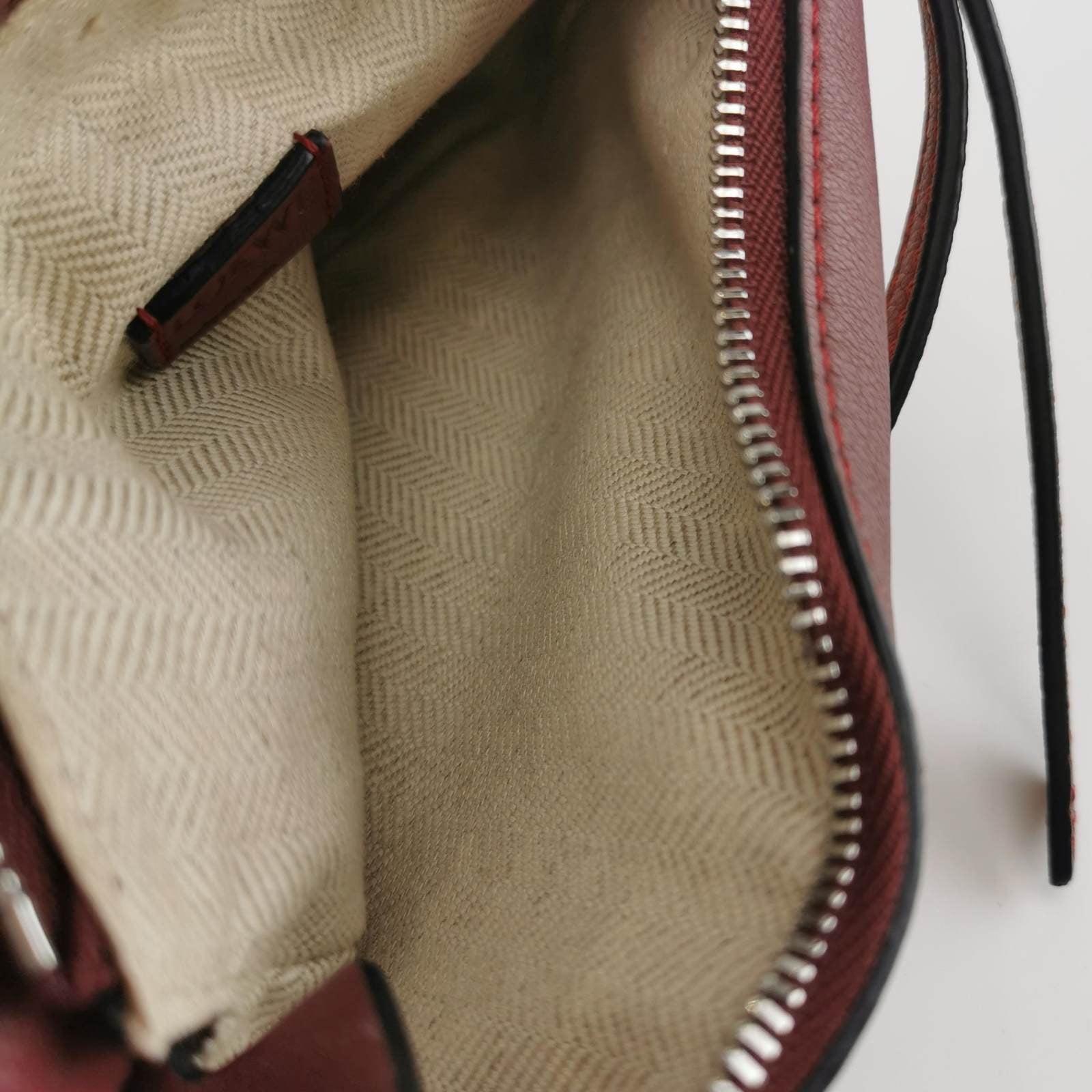 Loewe Puzzle Mini Multicolor Burgundy Calfskin Leather Crossbody Bag 4