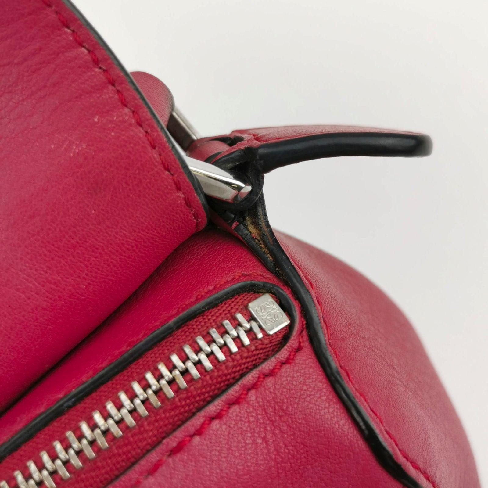 Loewe Puzzle Mini Red Calfskin Leather Crossbody Bag For Sale 11