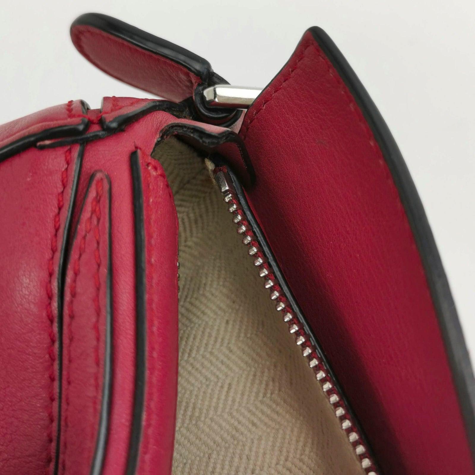 Loewe Puzzle Mini Red Calfskin Leather Crossbody Bag For Sale 12
