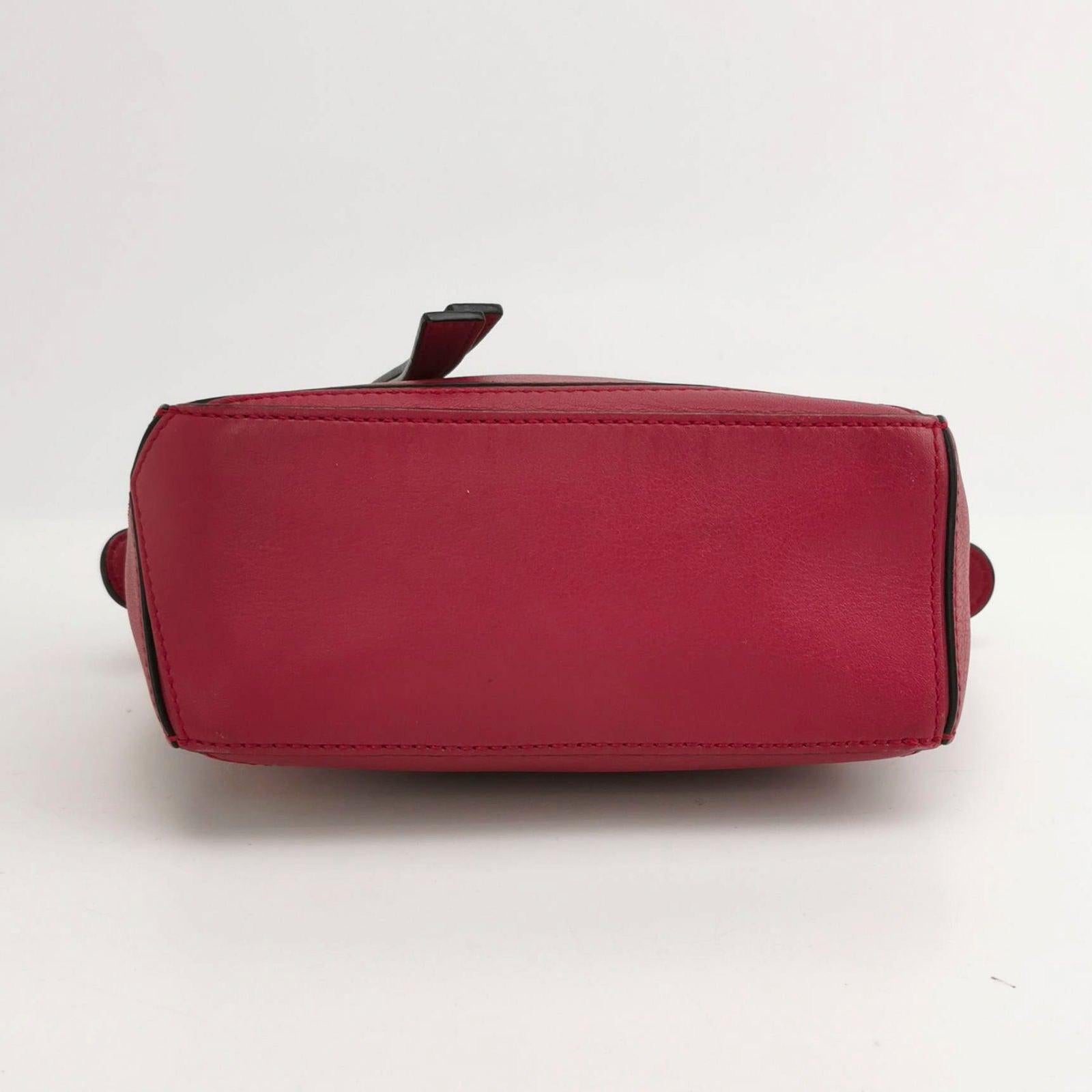 Loewe Puzzle Mini Red Calfskin Leather Crossbody Bag For Sale 3