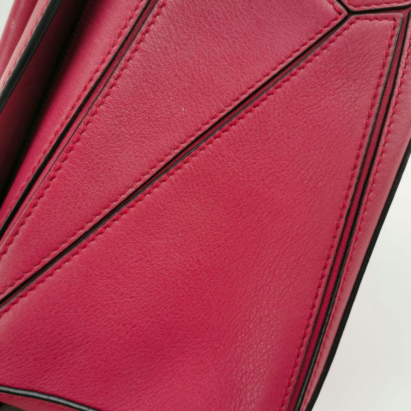 Loewe Puzzle Mini Red Calfskin Leather Crossbody Bag For Sale 4