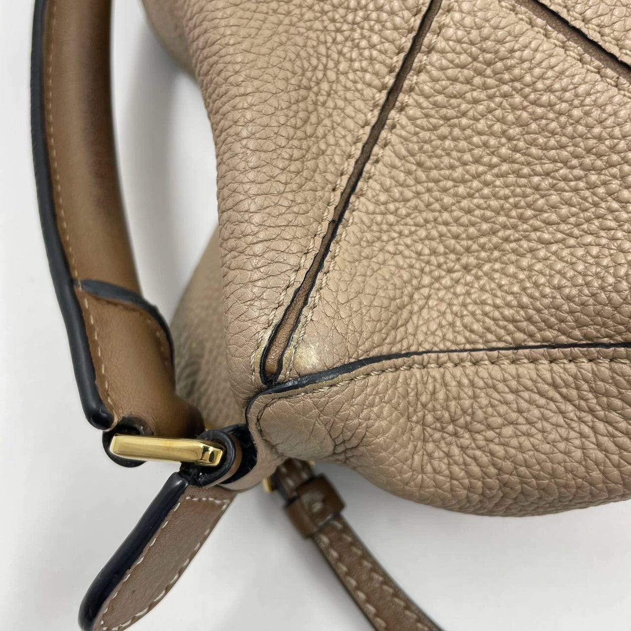 Loewe Puzzle Mini Sandy Beige Calfskin Leather Crossbody Bag For Sale 6