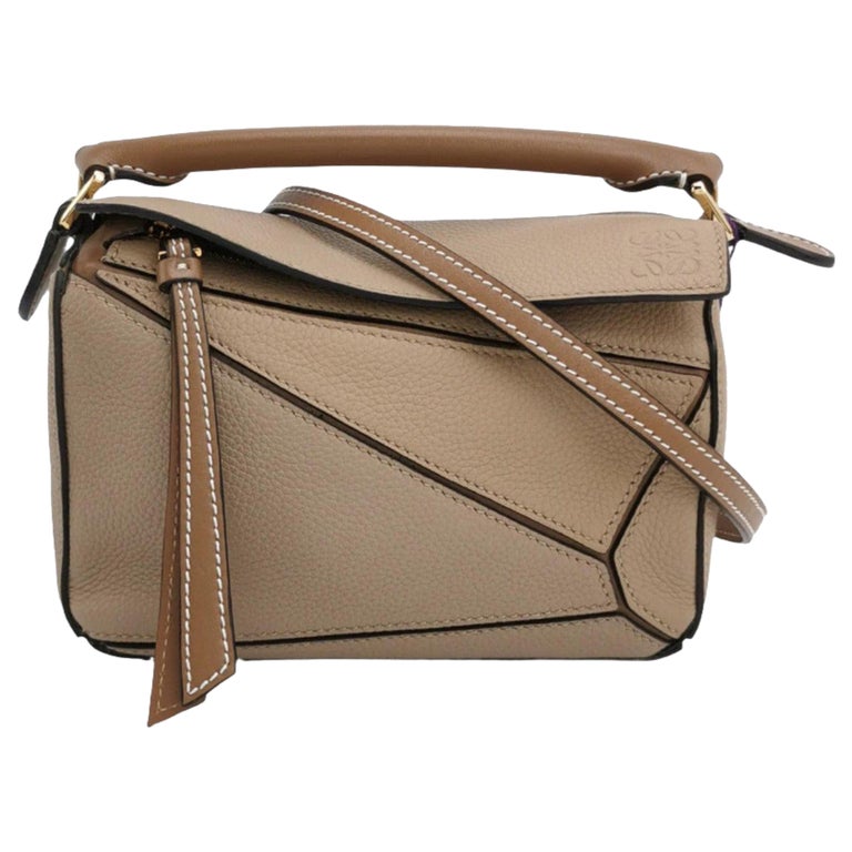 Bolso Crossbody Loewe Puzzle Mini Sandy Beige Piel de Becerro en