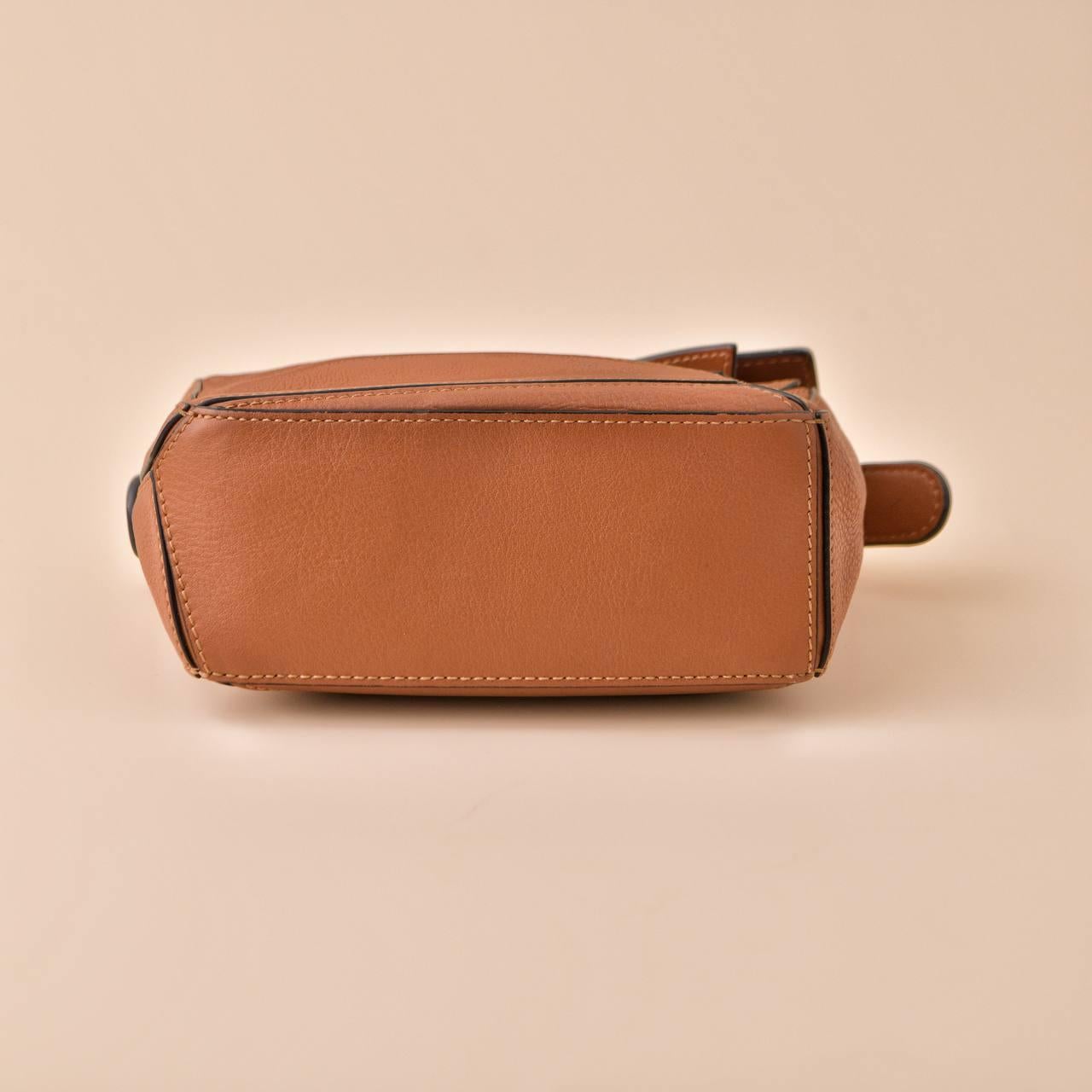 Loewe Puzzle Mini Tan Leather Shoulder Crossbody Bag For Sale 3