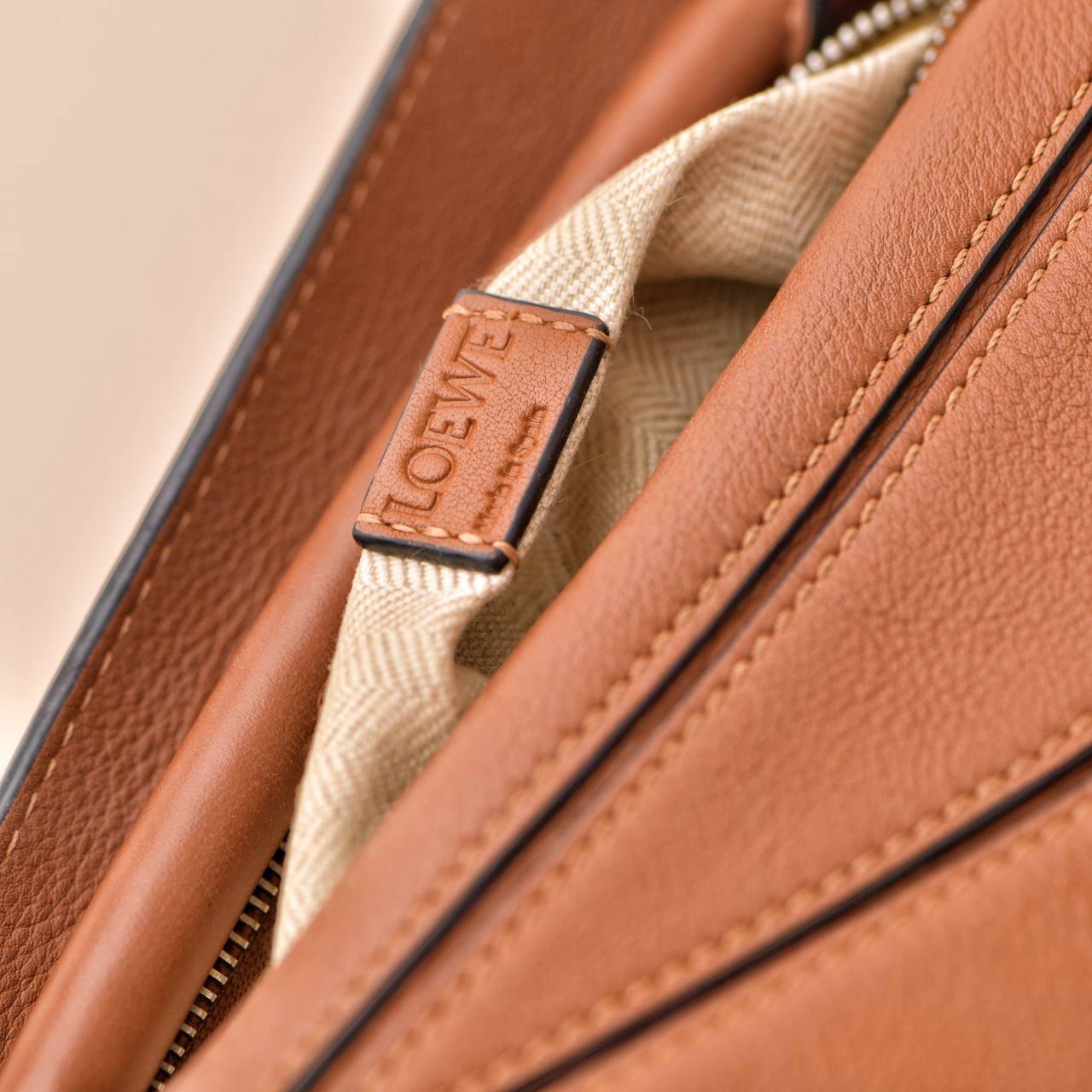 Loewe Puzzle Mini Tan Leather Shoulder Crossbody Bag For Sale 4