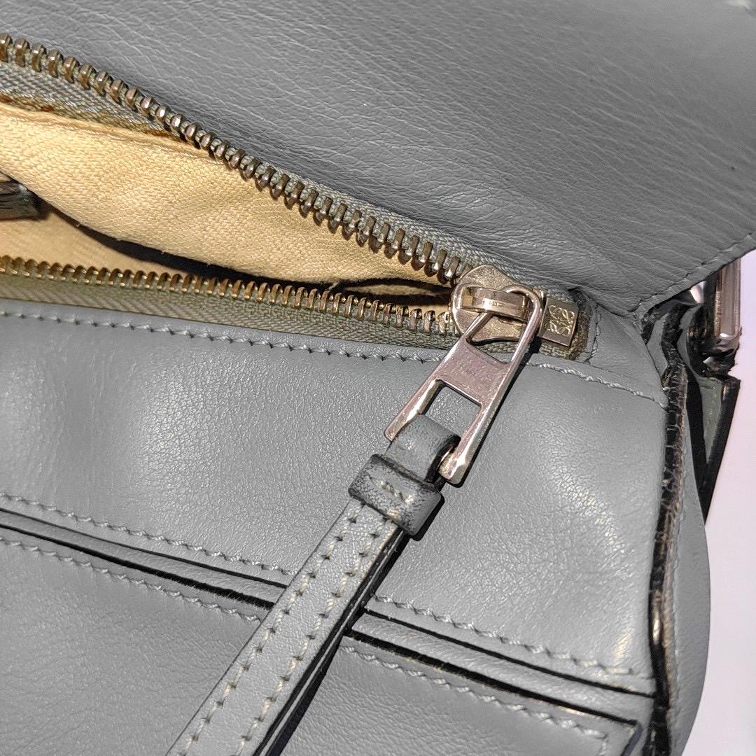 Loewe Puzzle Small Ash blue Calfskin Leather Crossbody Bag For Sale 10