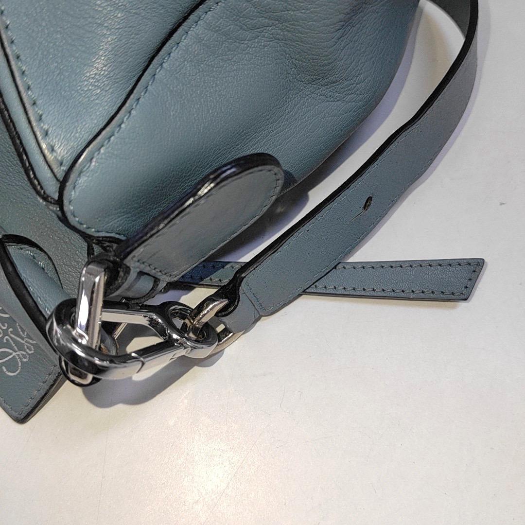 Loewe Puzzle Small Ash blue Calfskin Leather Crossbody Bag For Sale 12
