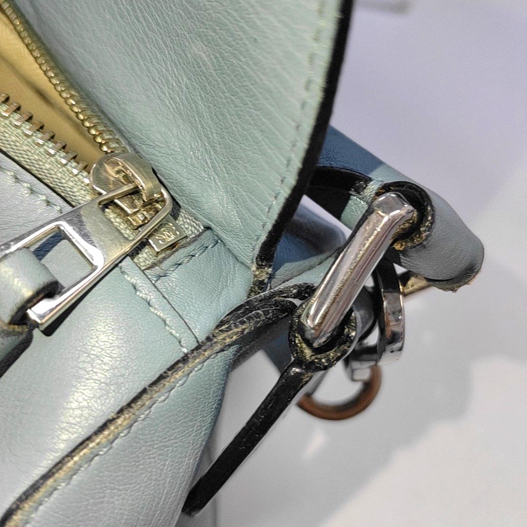 Gray Loewe Puzzle Small Ash blue Calfskin Leather Crossbody Bag For Sale