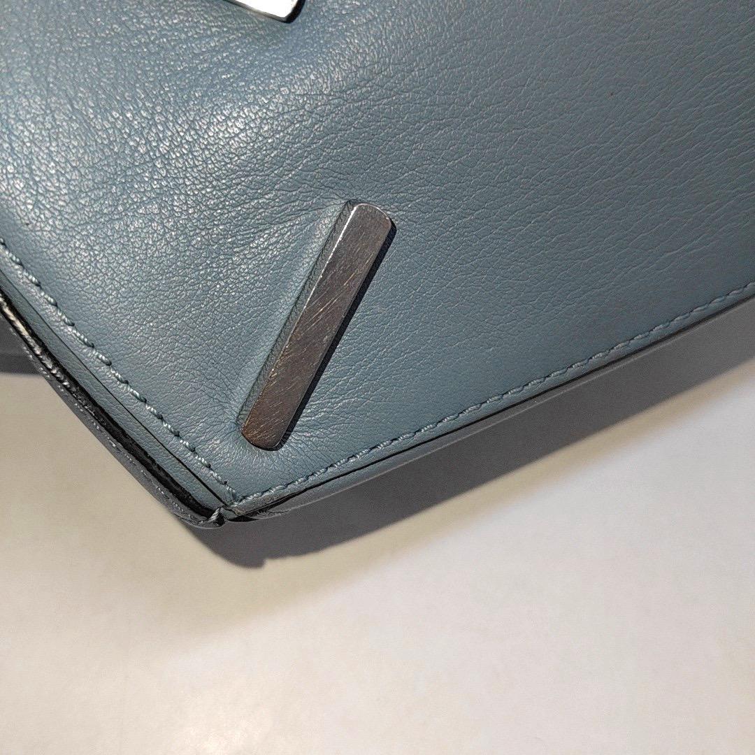 Loewe Puzzle Small Ash blue Calfskin Leather Crossbody Bag For Sale 4