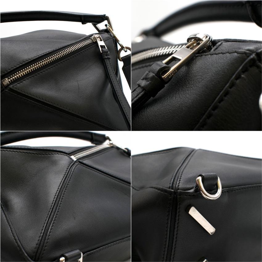 Loewe Puzzle Small Bag in Black Soft Leather In New Condition In London, GB