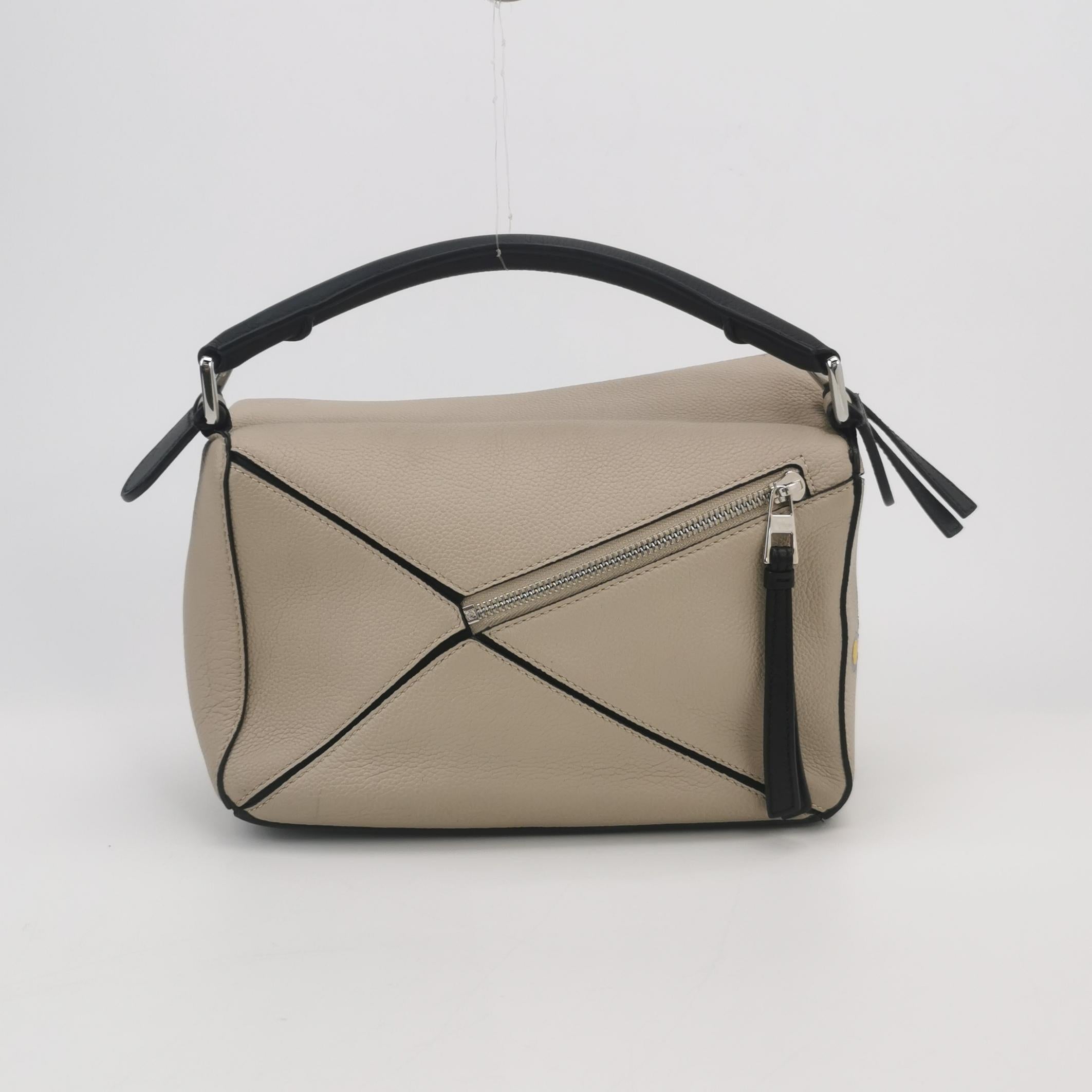 Loewe Puzzle Small Beige Herbarium Holiday Collection'S in pelle di vitello Crossbody in vendita 1