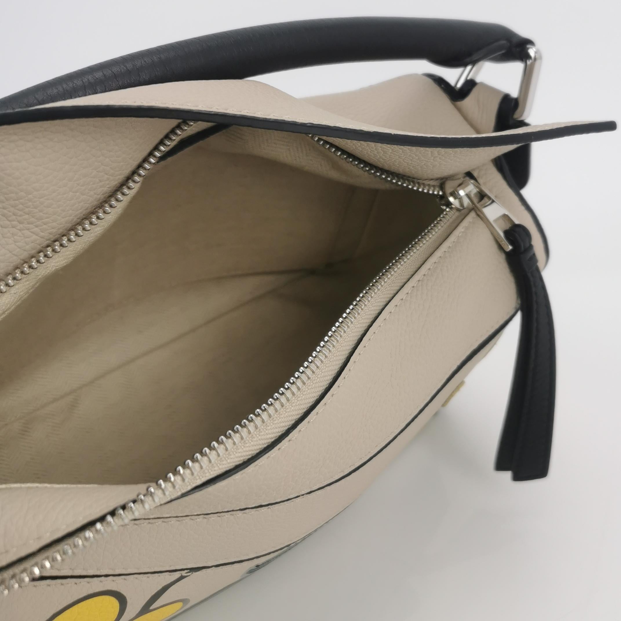 Loewe Puzzle Small Beige Herbarium Holiday Collection'S in pelle di vitello Crossbody in vendita 3