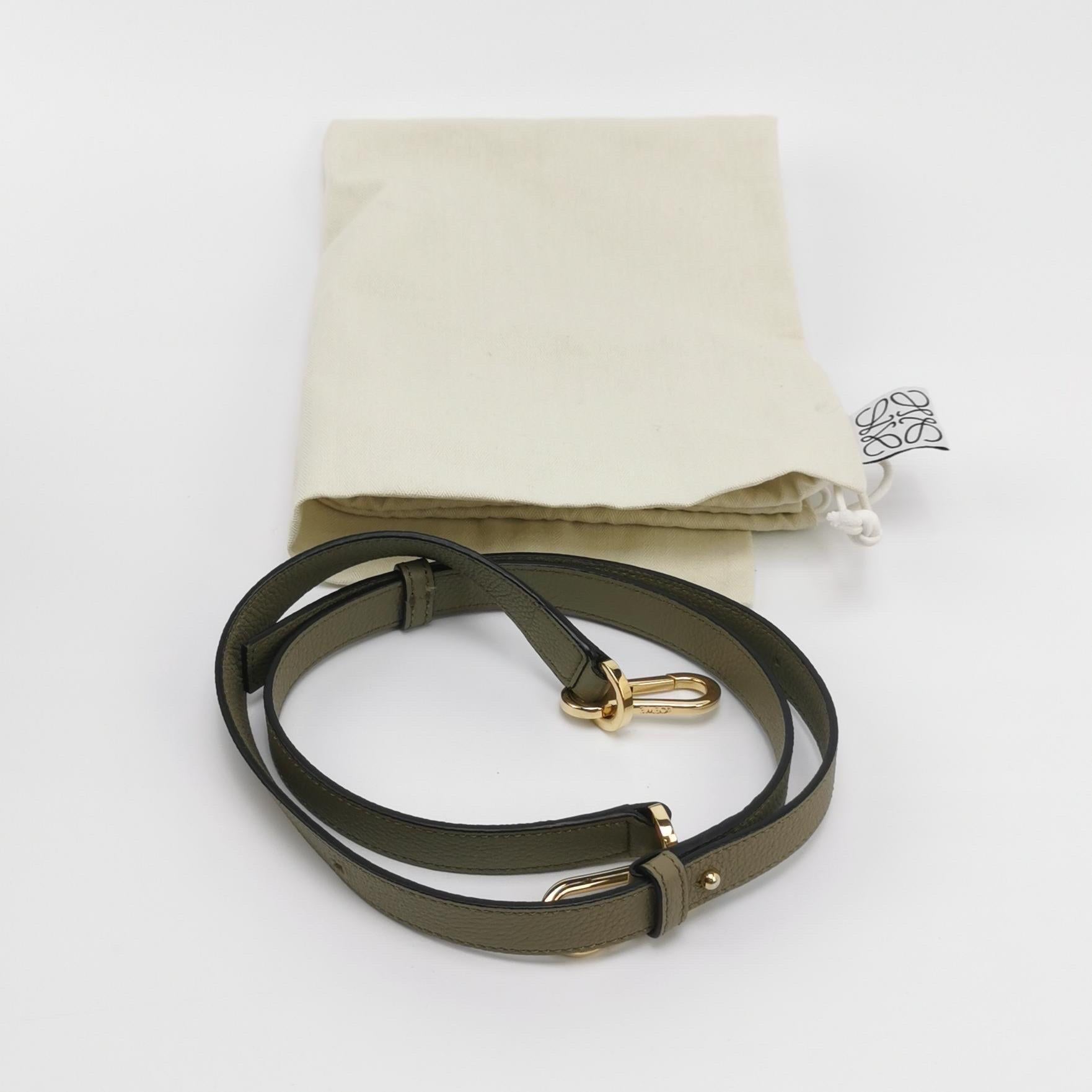 Loewe Puzzle Small Green Calfskin Leather Crossbody Bag 5