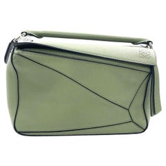 Loewe Puzzle Small Green Calfskin leather Crossbody bag