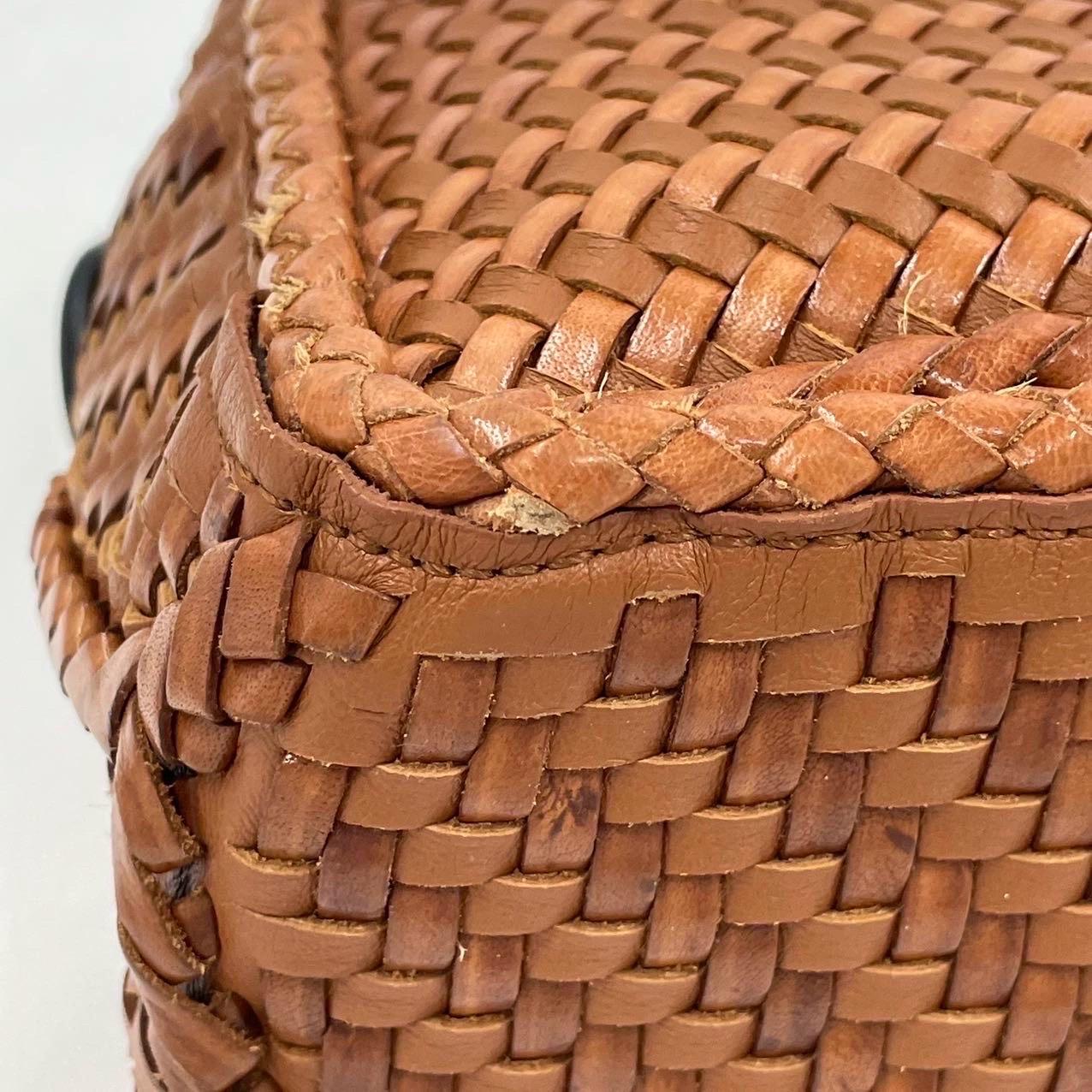 Loewe Puzzle Small Leather Woven Braided Brown Tan Crossbody Bag 8
