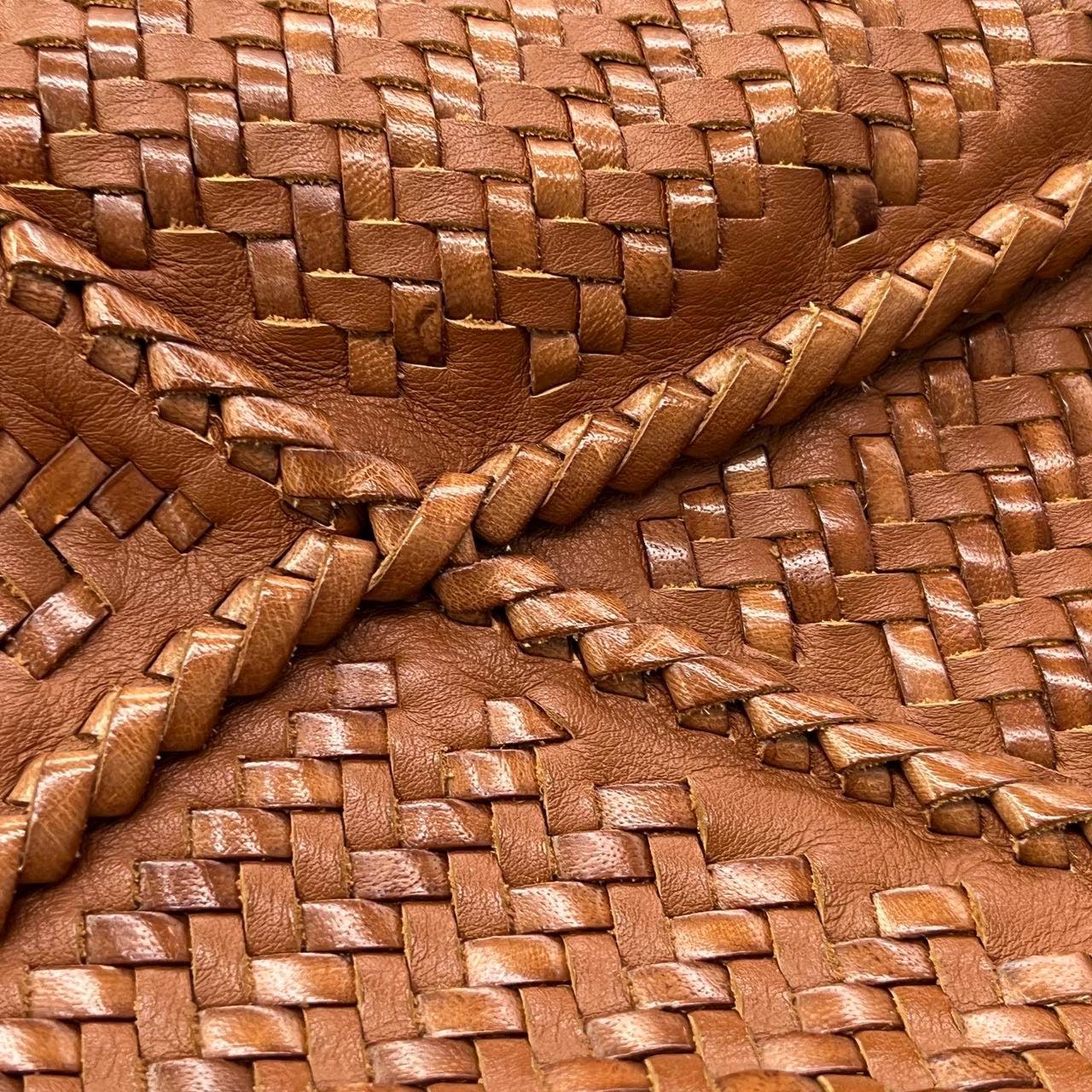 Loewe Puzzle Small Leather Woven Caramel Tan Crossbody Bag 8