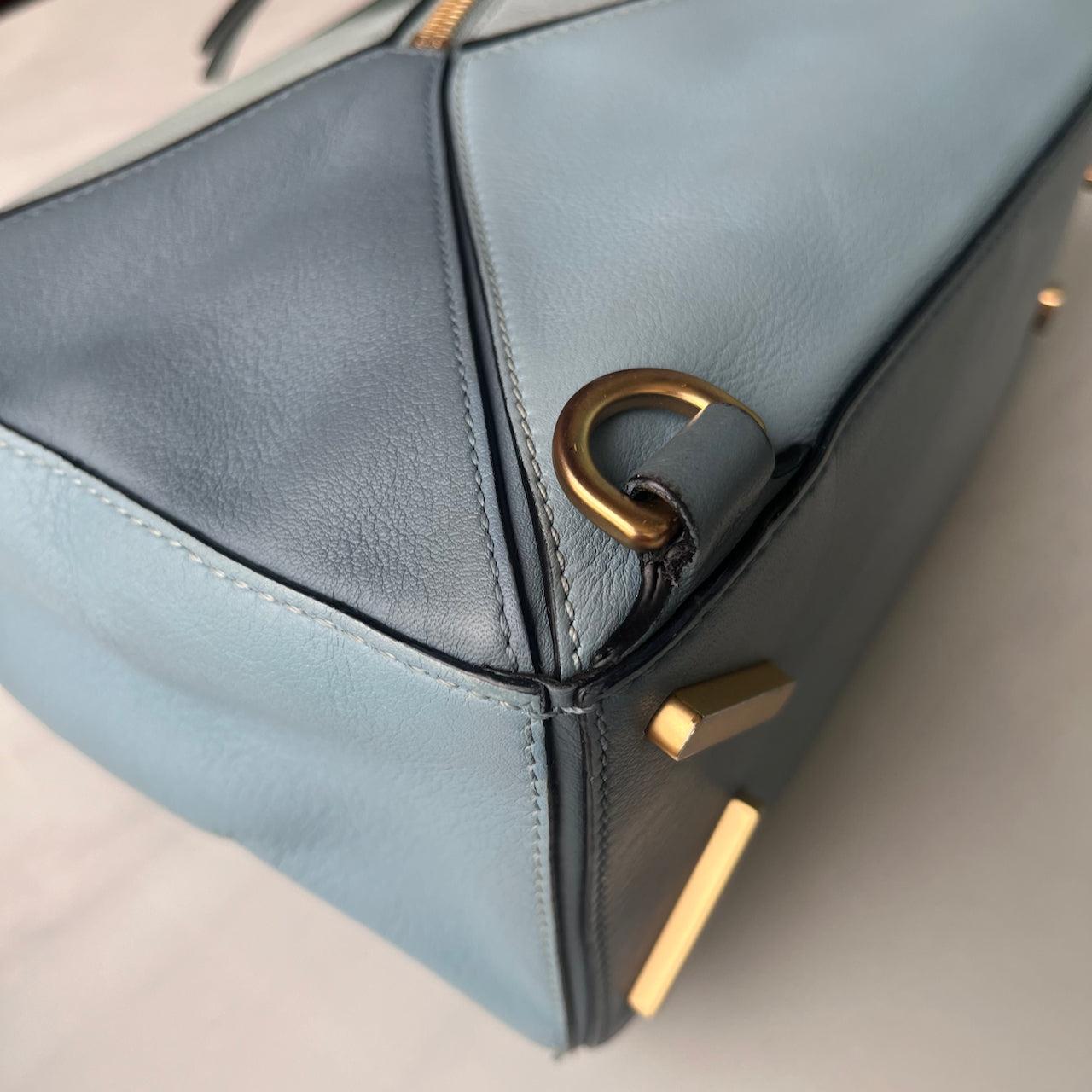 Loewe Puzzle Small Multi tone Blue Leather Crossbody Bag 10