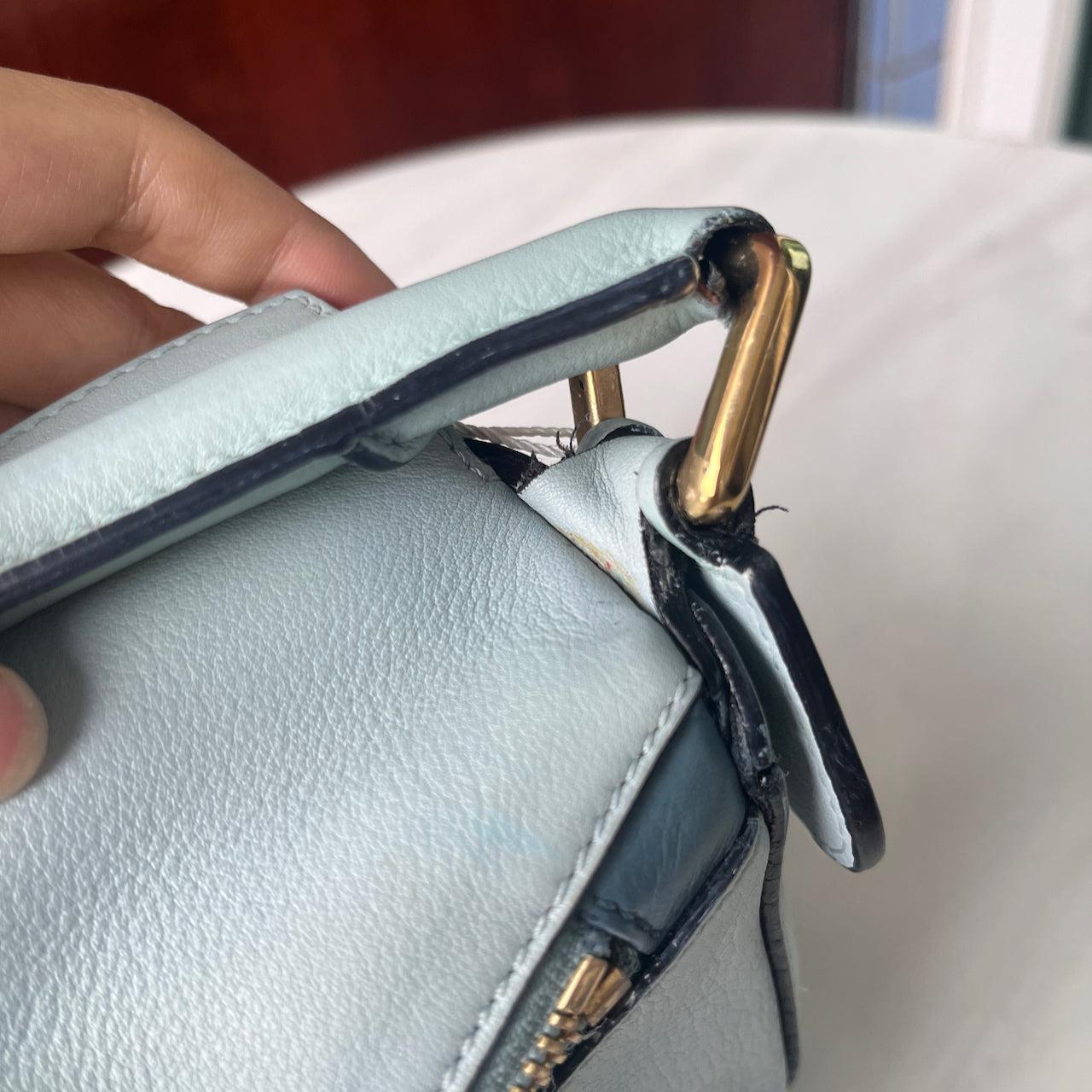 Loewe Puzzle Small Multi tone Blue Leather Crossbody Bag 12