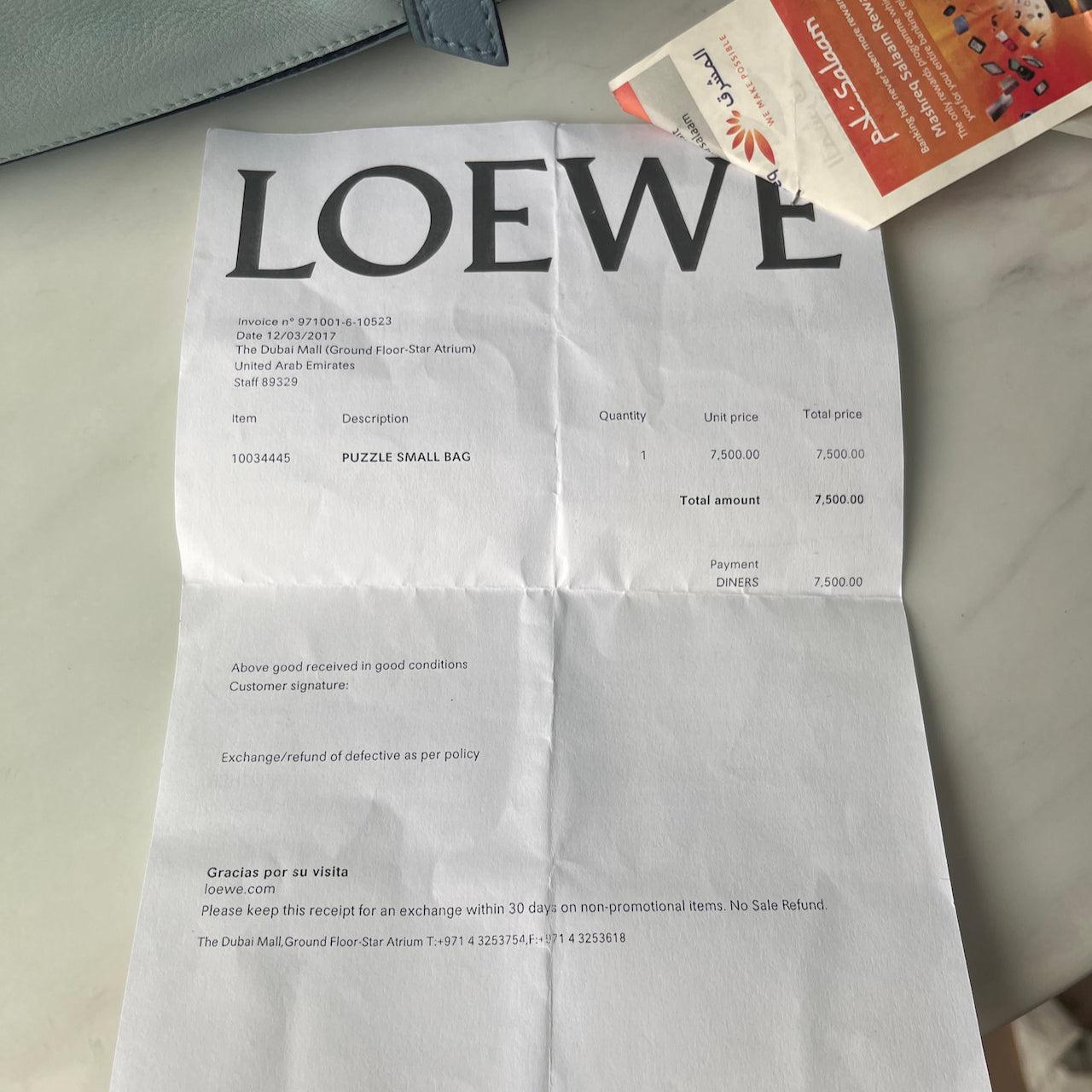 Loewe Puzzle Small Multi tone Blue Leather Crossbody Bag 15
