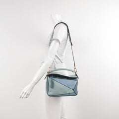 Loewe Puzzle Small Multicolor Blue Calfskin Leather Bag