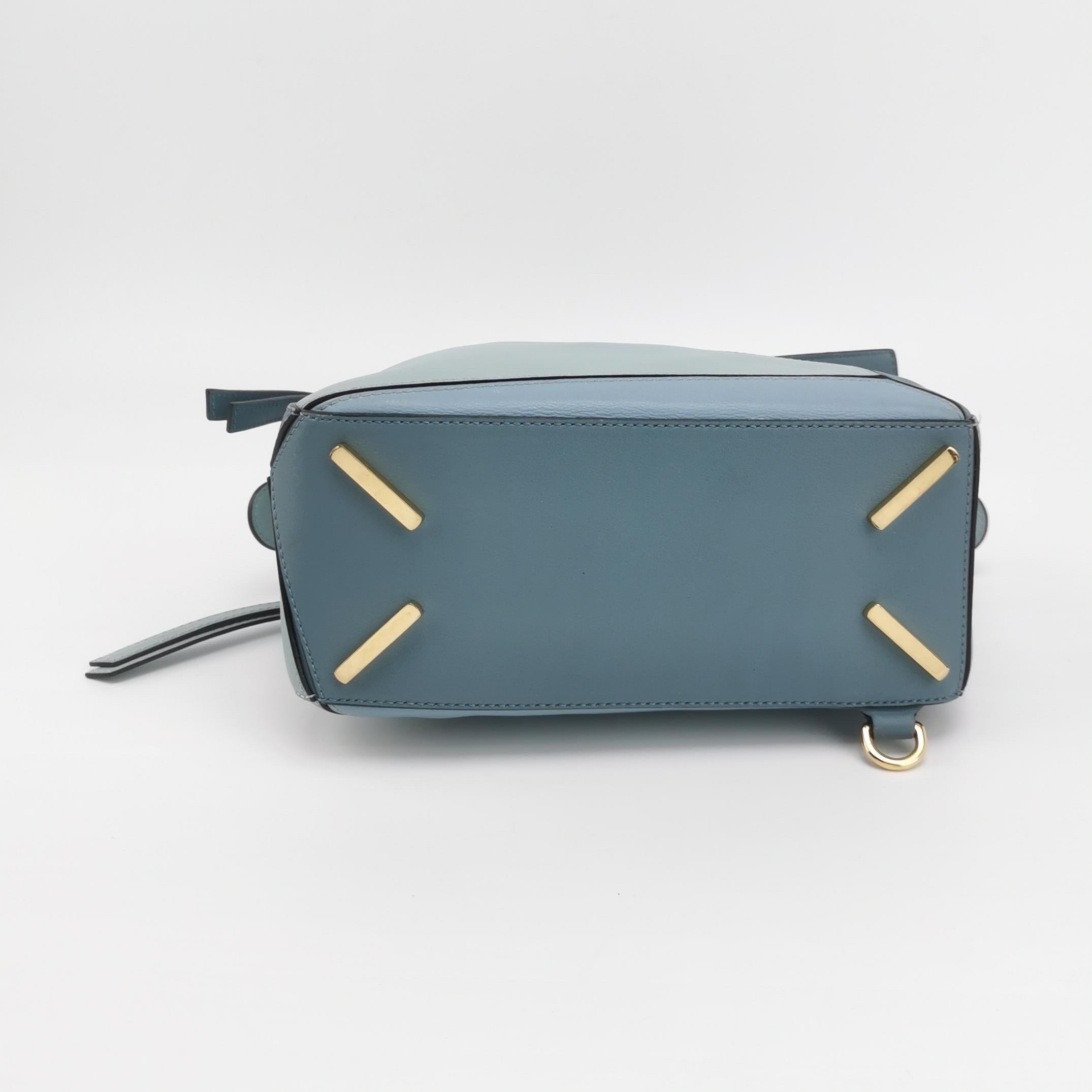 Bolso Loewe Puzzle Pequeño Piel de Becerro Azul Multicolor en venta 1