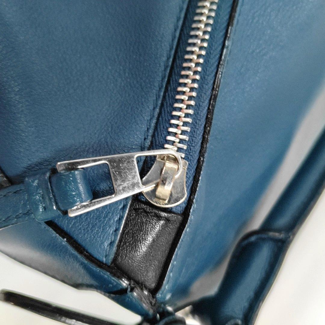 Loewe Puzzle Small Multicolor Navy Calfskin leather bag For Sale 1