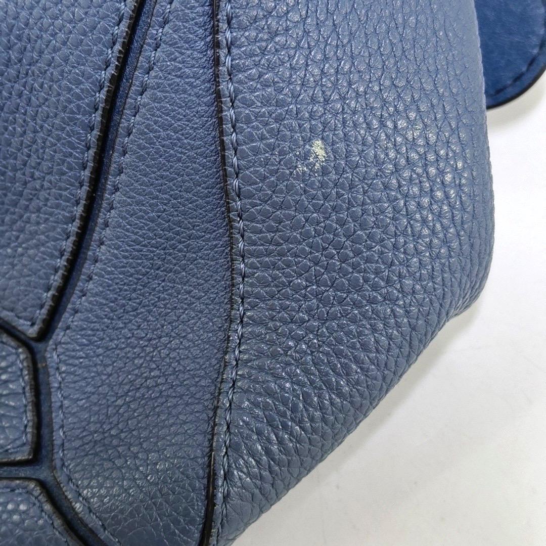 Loewe Puzzle Small Navy Calfskin leather bag For Sale 6