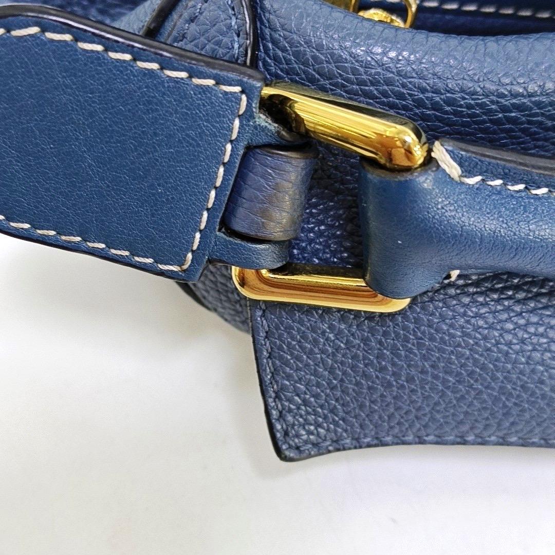 Loewe Puzzle Small Navy Calfskin leather bag For Sale 2
