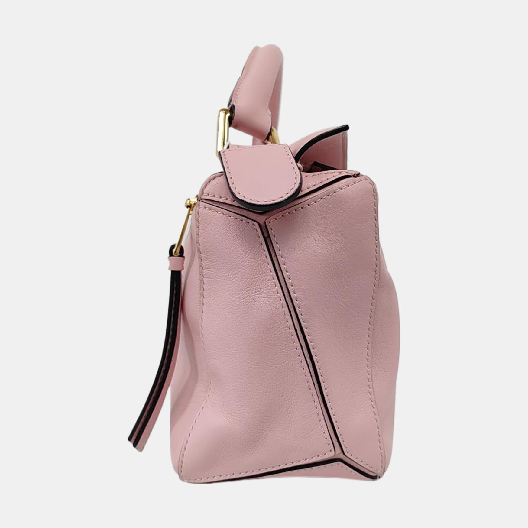 Loewe Puzzle Kleine rosa Umhängetasche im Zustand „Gut“ im Angebot in AUBERVILLIERS, FR