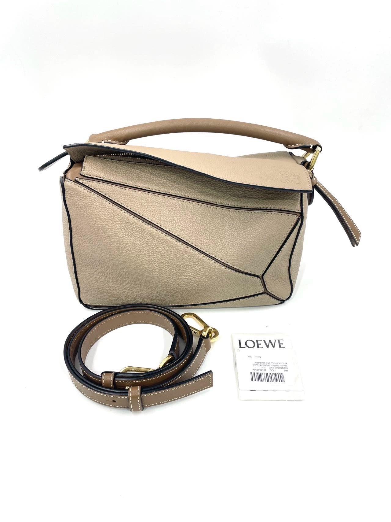 Women's Loewe Puzzle Small Sand Beige Crossbody Bag For Sale