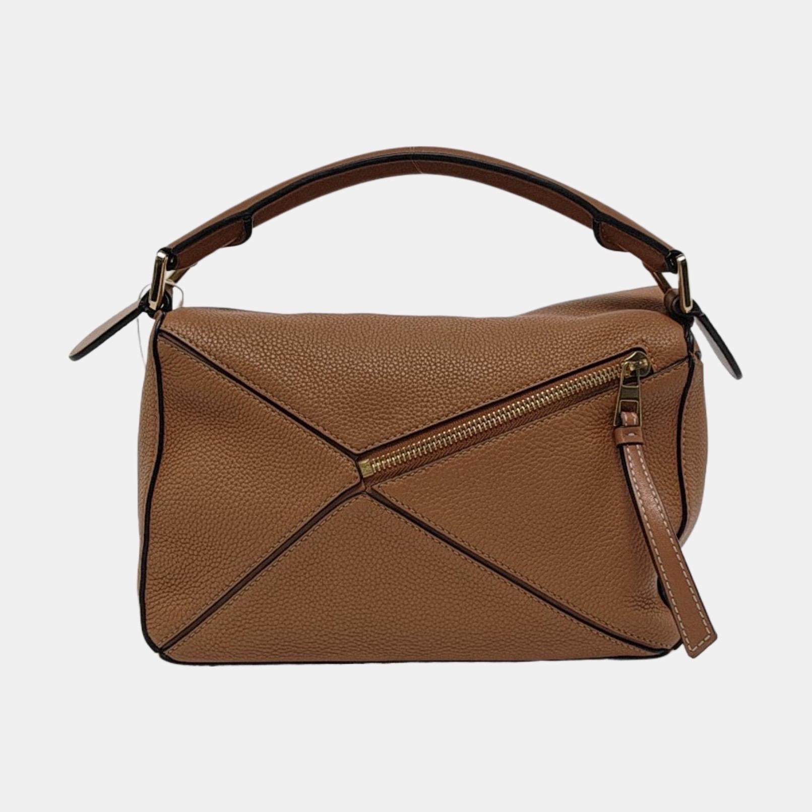 Loewe Puzzle Small Tan Brown Calfskin leather bag For Sale 3