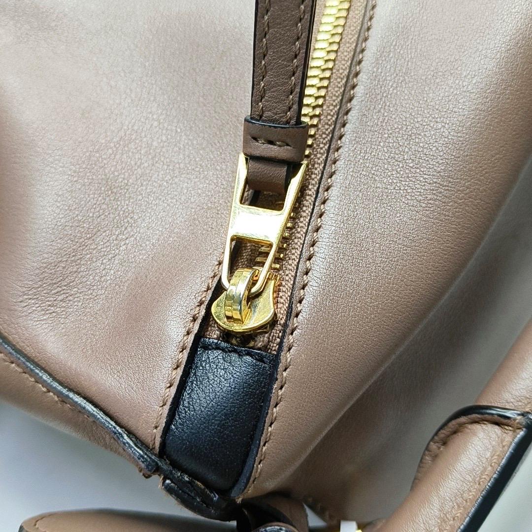 Loewe Puzzle Small Tricolor Black Brown Grey Calfskin leather bag For Sale 8
