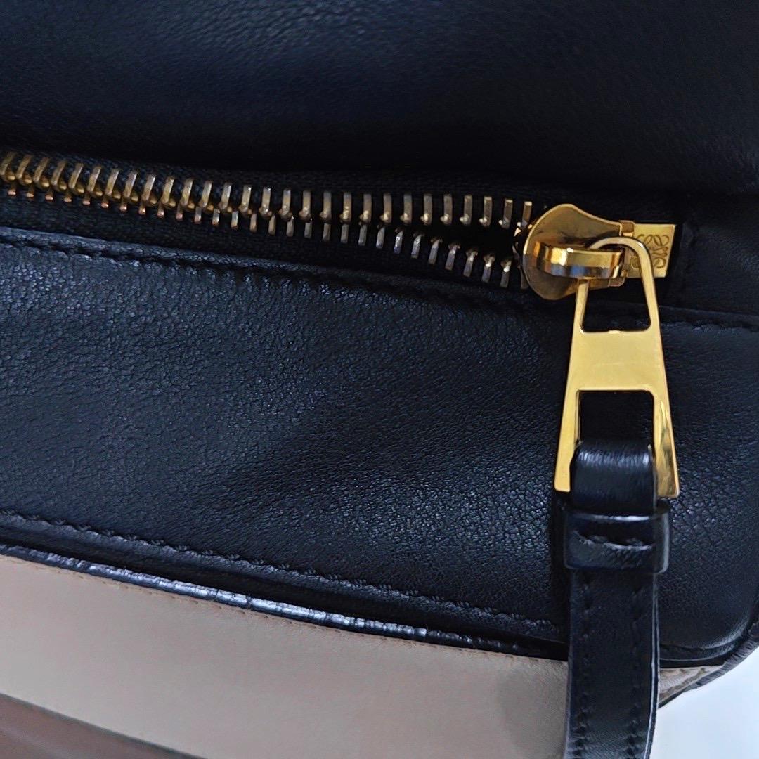 Loewe Puzzle Small Tricolor Black Brown Grey Calfskin leather bag For Sale 12