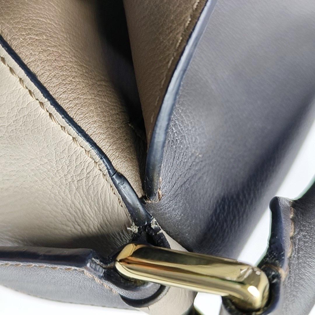 Loewe Puzzle Small Tricolor Black Grey Calfskin leather bag For Sale 6