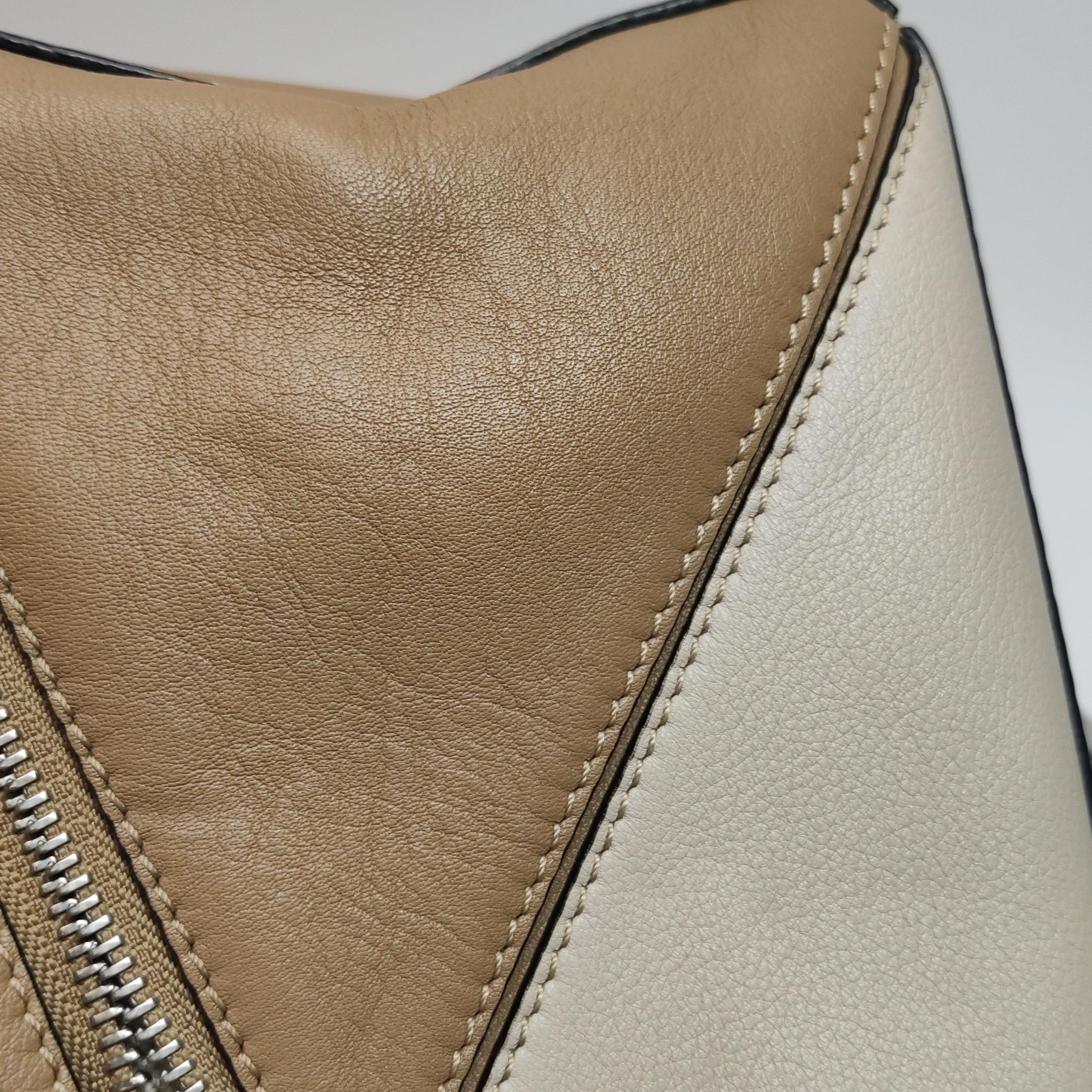 Loewe Puzzle Small Tricolor Brown Beige Yellow Crossbody Bag 11