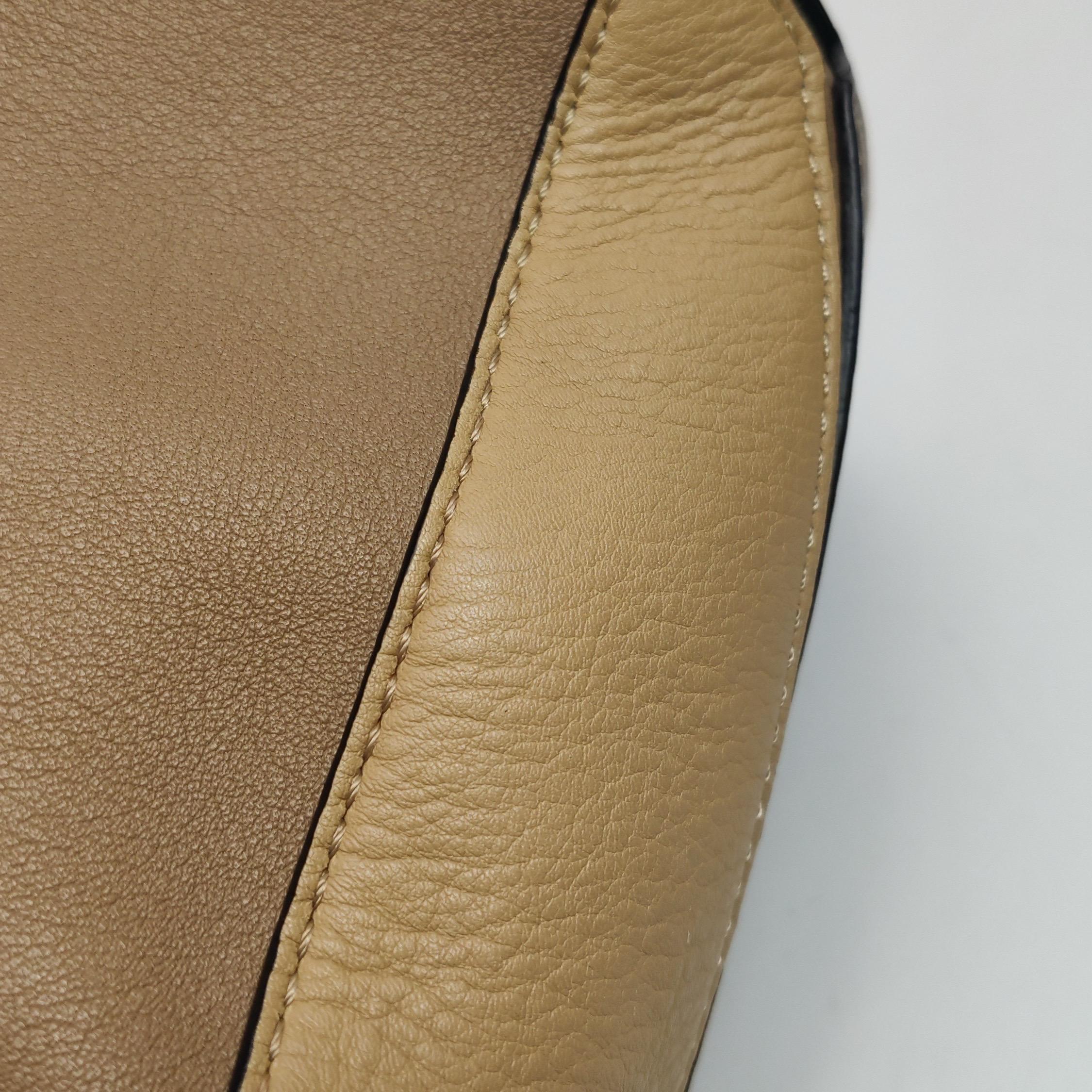 Loewe Puzzle Small Tricolor Brown Beige Yellow Crossbody Bag 13