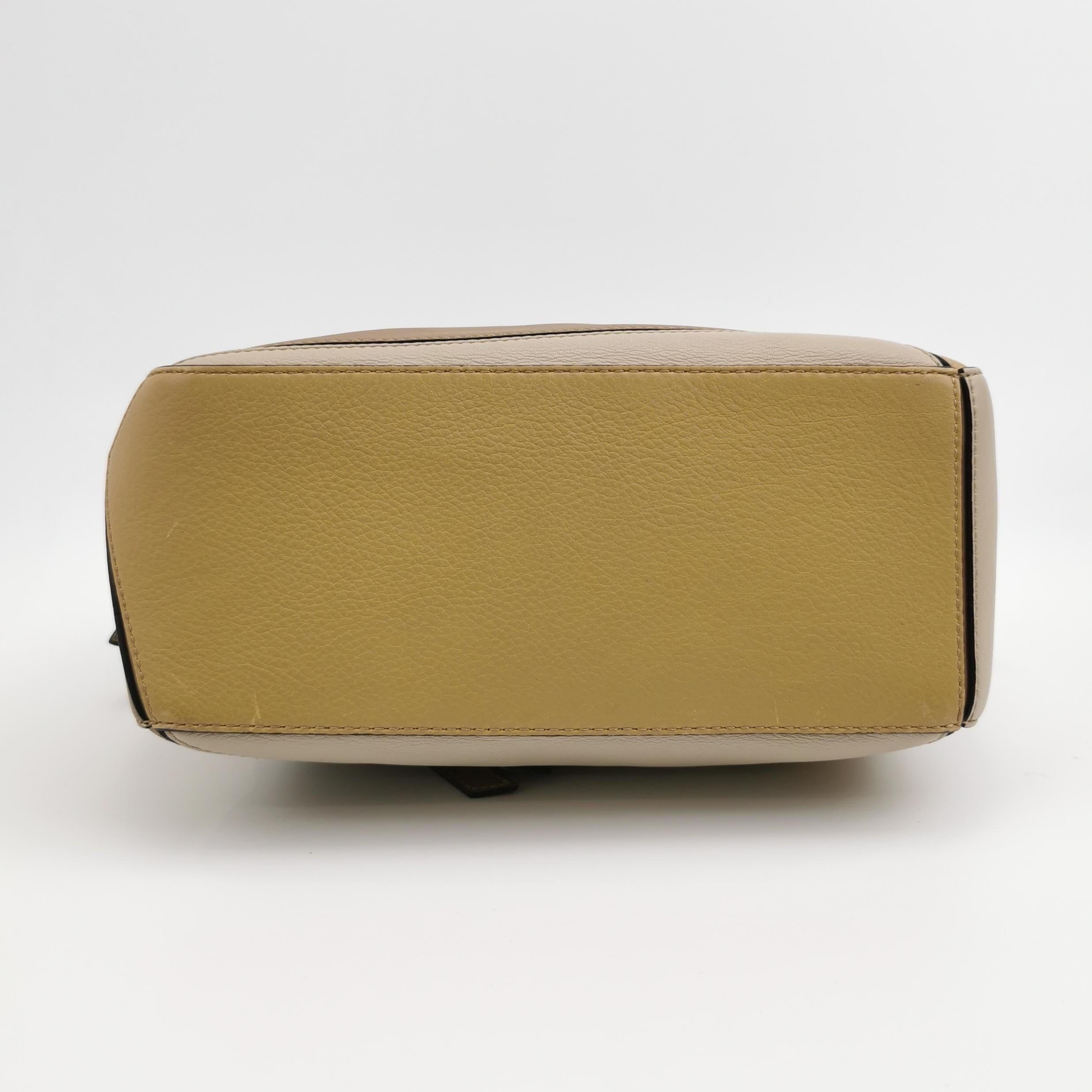 Loewe Puzzle Small Tricolor Brown Beige Yellow Crossbody Bag 1