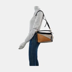 Loewe Puzzle Small Tricolor Caramel Sand Black Crossbody Bag