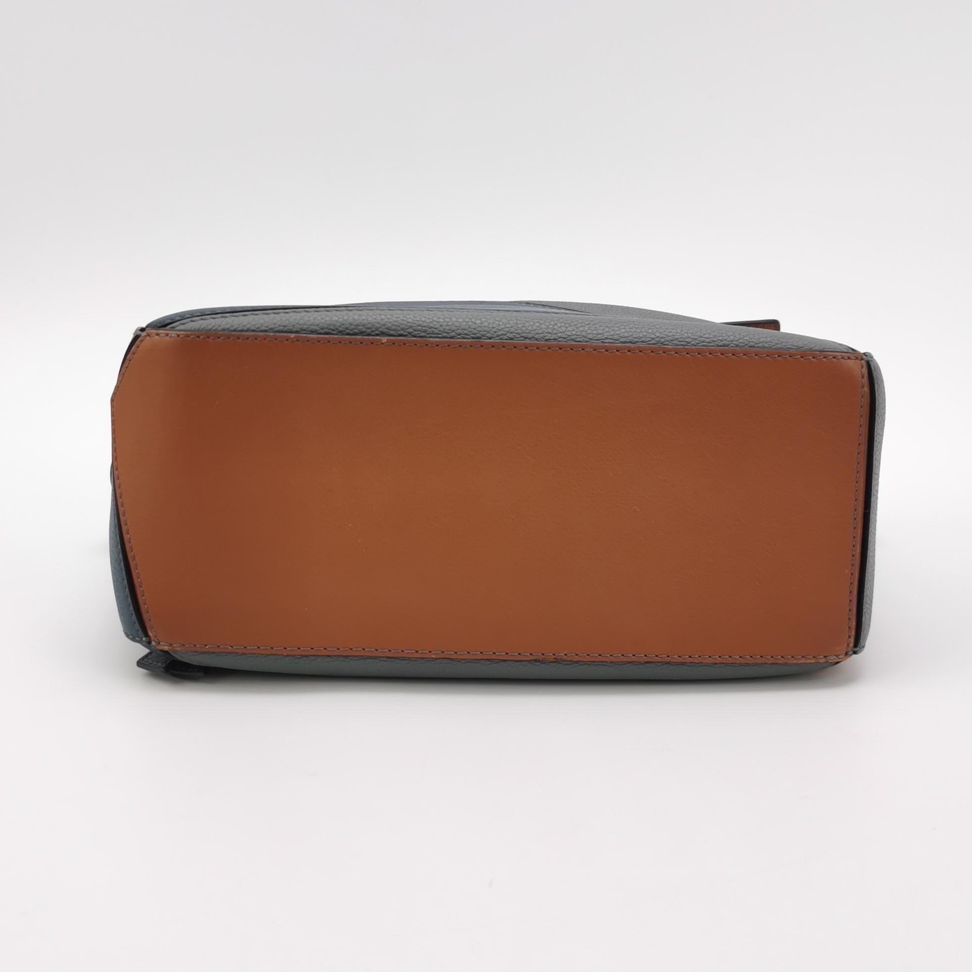 Loewe Puzzle Small Tricolor Navy Calfskin leather bag For Sale 3