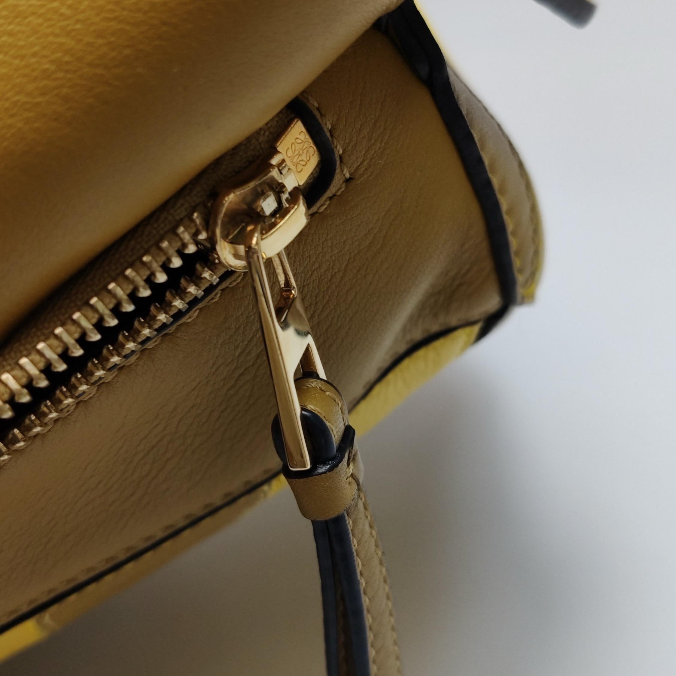 Loewe Puzzle Small Yellow Brown Stripes Crossbody Bag 8