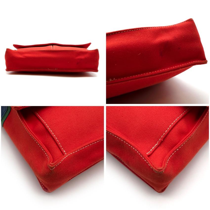 red canvas messenger bag