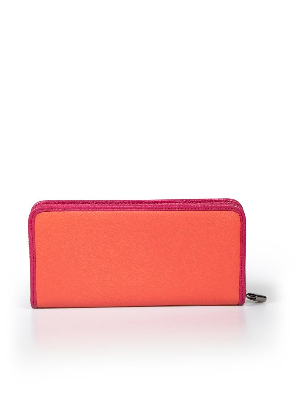 Loewe Red Leather Amazona Zip Around Long Wallet In New Condition For Sale In London, GB