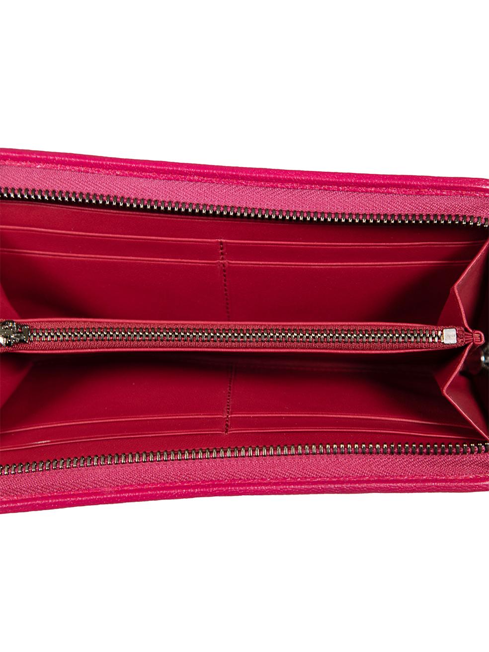 Loewe Red Leather Amazona Zip Around Long Wallet For Sale 1
