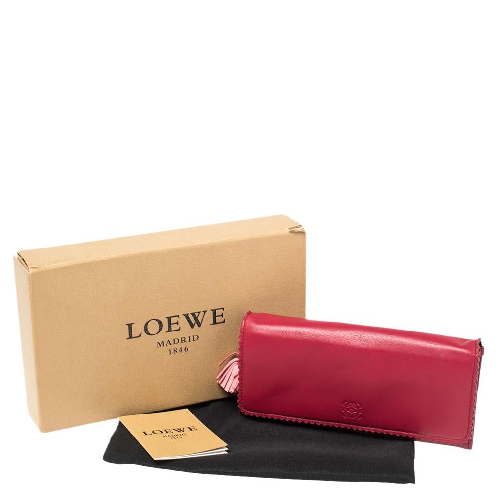 Loewe Red Leather Continental Wallet 1
