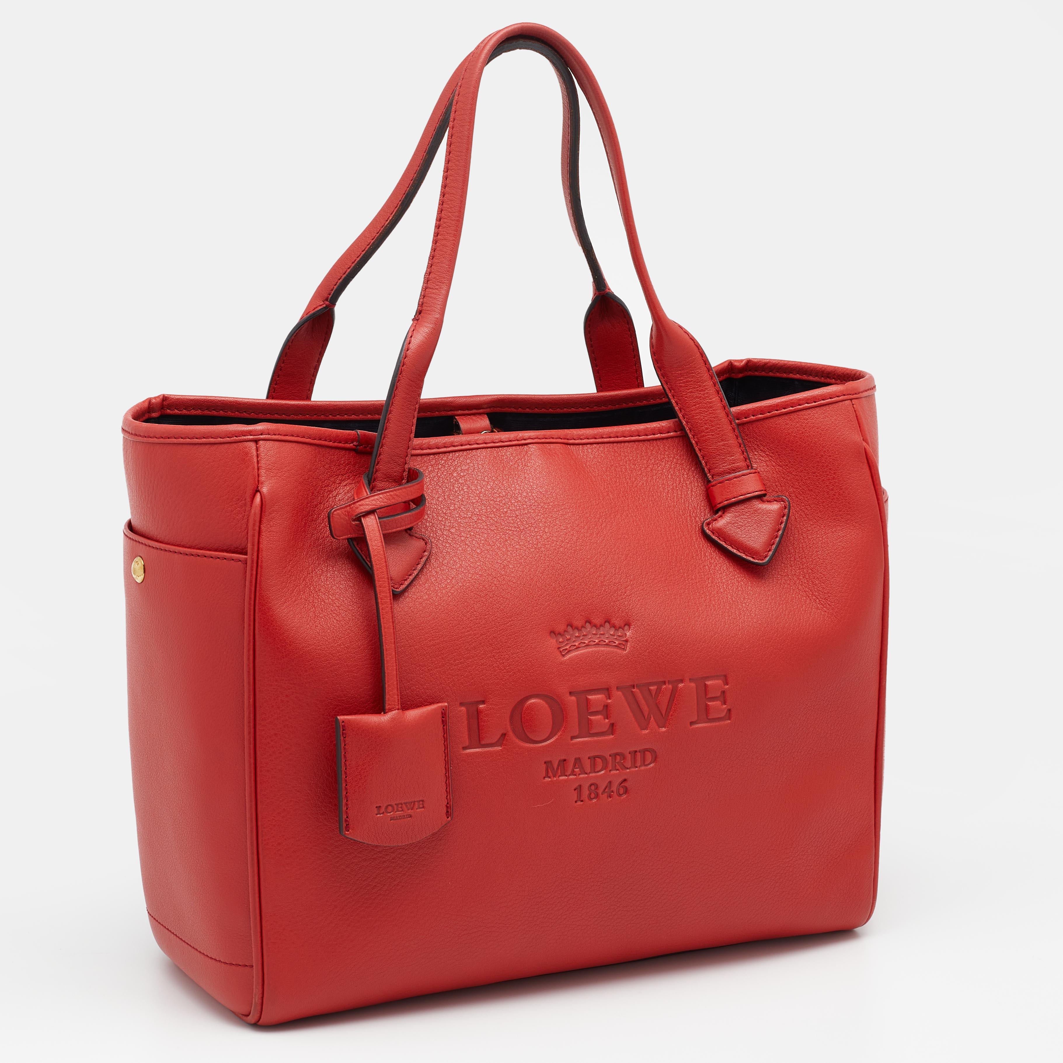 red loewe bag