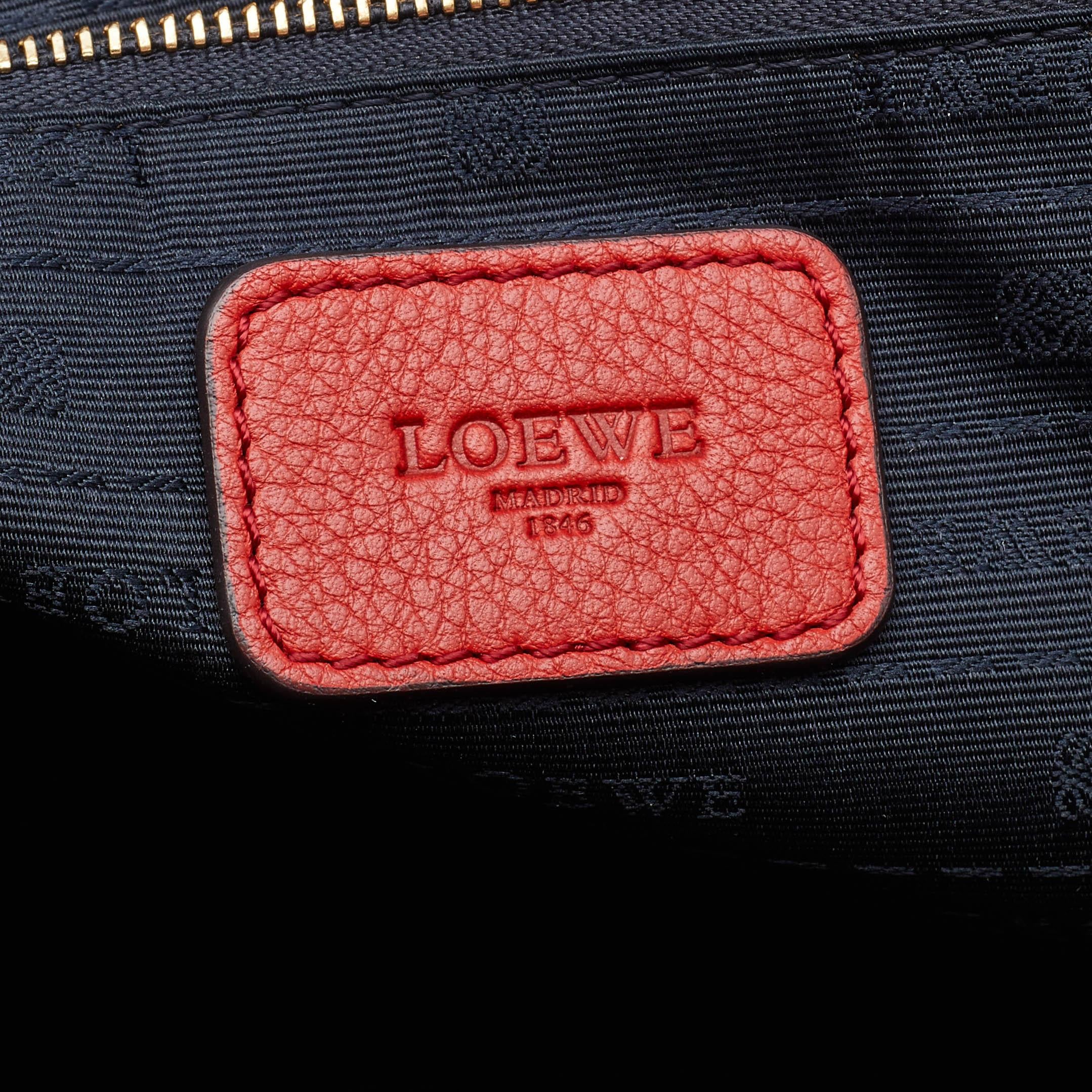 Loewe Red Leather Heritage Tote 1