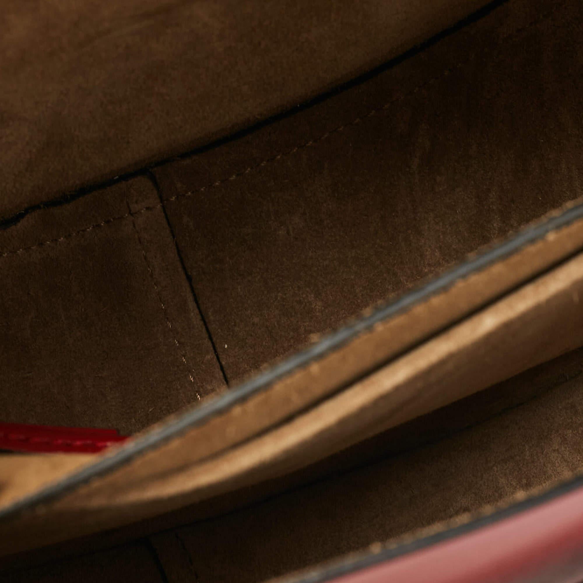 Loewe Red Leather Metal Gate Shoulder Bag 4